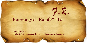 Fernengel Rozália névjegykártya