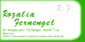rozalia fernengel business card